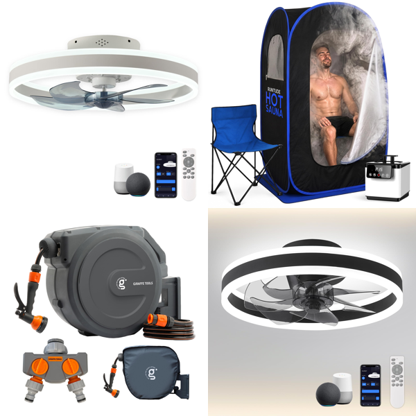 Source photograph for Pallet – Home Equipment – Smart Ceiling Fans, Steam Sauna, Generator, Photography Accessories