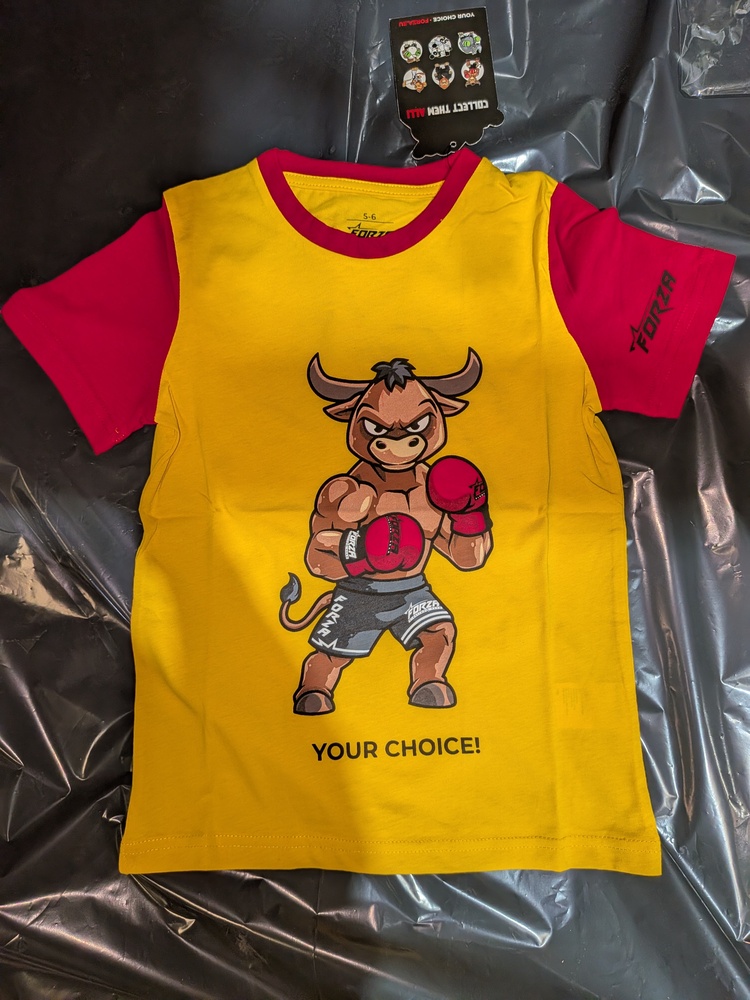 Source photograph for Pallet – Kids' T-Shirts – Bull T-Shirts, Sizes 4–5 To 9–10 Years