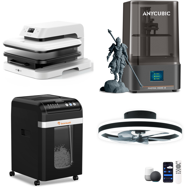 Source photograph for Pallet – Technology & Equipment – Heat Presses, Paper Shredders, 3D Printers, Ceiling Fans, Bathroom Mirrors