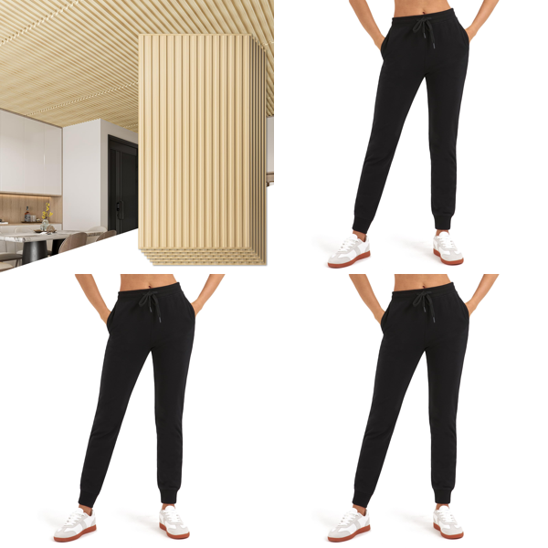 Source photograph for Pallet – Women's Apparel & Interior Decor – Extra-Long Sweatpants, Women's Joggers, 3D PVC Wall Panels