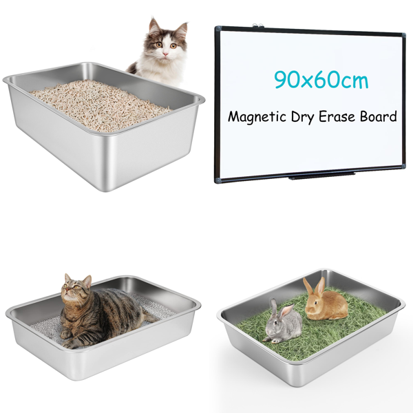 Source photograph for Pallet – Pet & Garden Supplies – Metal Cat Litter Trays, Whiteboard, Garden Fence Panels