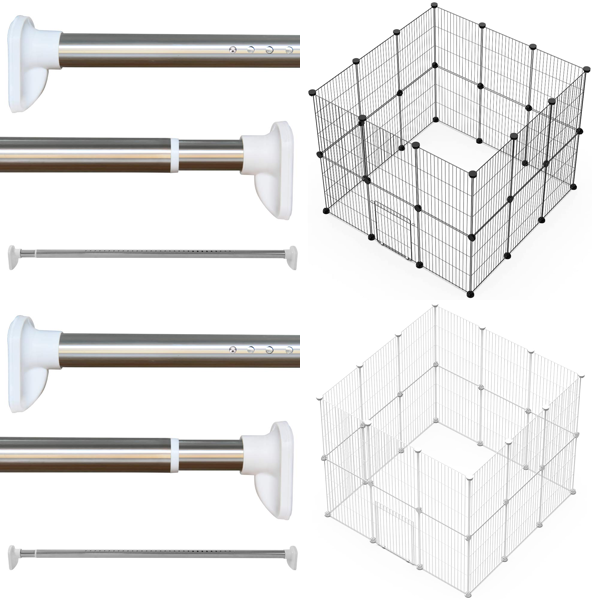 Source photograph for Pallet – Home & Household – Telescopic Rods, Small Animal Enclosures, Table Protectors, Cake Boxes