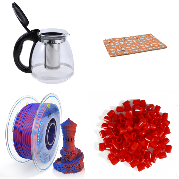 Source photograph for Pallet – Mixed Goods – Glass Teapot, 3D Filament, Dog Pads, Women's Tops, Kitchen Squeeze Bottles