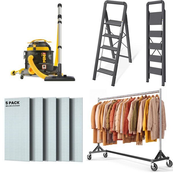 Source photograph for Pallet – Tools, Home, Garden – Vacuum Cleaners, Chainsaws, Ladders, Garment Racks, Lawn Edging, Fans