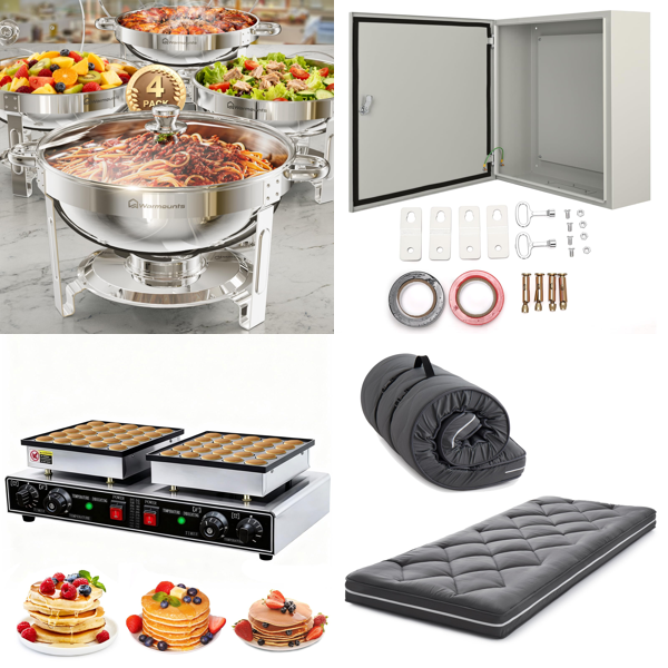 Source photograph for Pallet – Mixed Goods – Catering Equipment, Waffle Maker, Steam Cleaner, Lighting