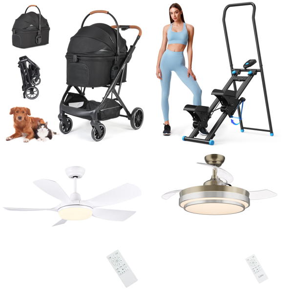Source photograph for Pallet – Mixed Home & Garden – Ceiling Fans, Sun Loungers, Insect Killers, Garden Decor
