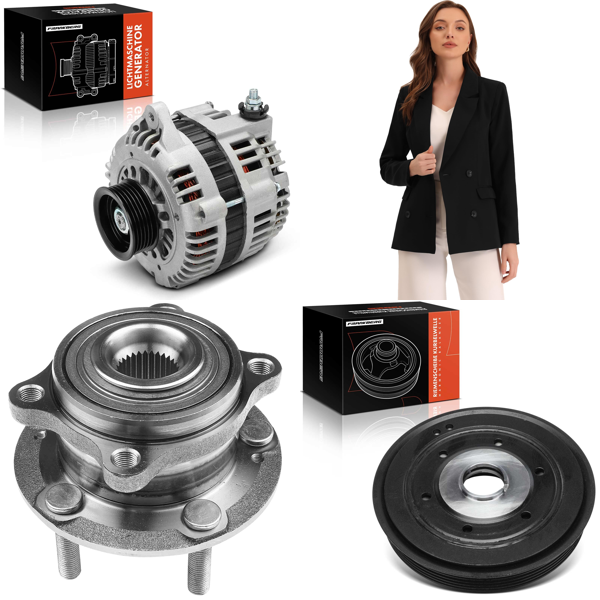 Source photograph for Pallet – Auto Parts, Women's Apparel – Alternators, Wheel Bearings, Pulleys, Clutch Bearings, Blazers, Dresses, Boots