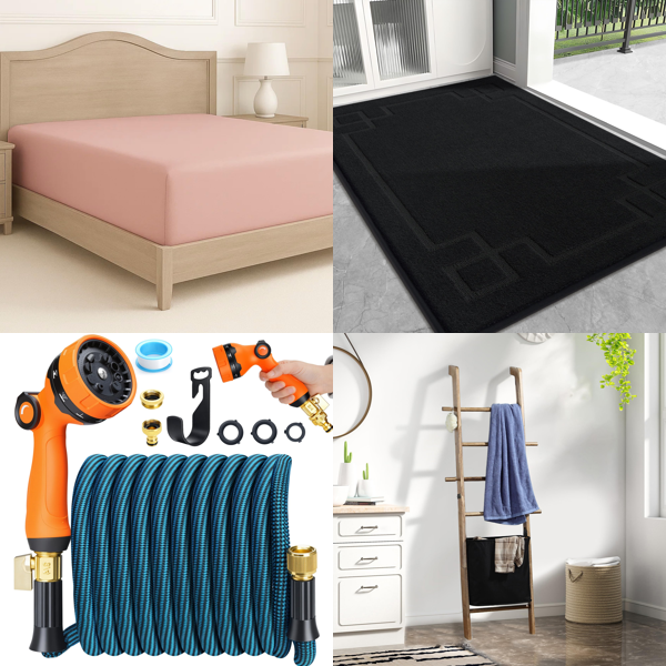 Source photograph for Pallet – Home & Garden – Bedding, Garden Hoses, Door Mats, Storage Ladders, Glasses, Kitchen Taps