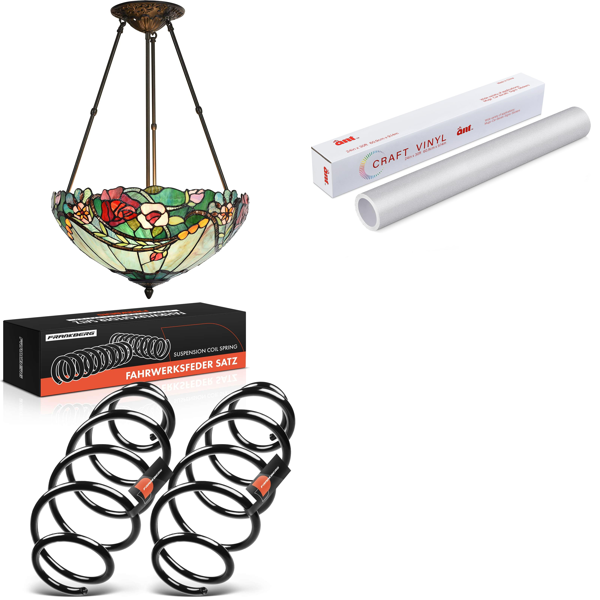 Source photograph for Pallet – Mixed Goods – Pendant Ceiling Light, Suspension Coil Springs, Silver Glitter