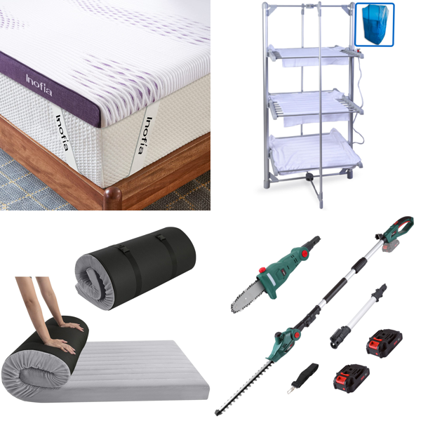 Source photograph for Pallet – Home & Garden – Mattress Toppers, Clothes Airers, Telescopic Saws, Grass Trimmers