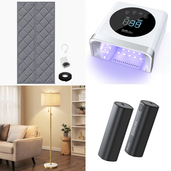 Source photograph for Pallet – Home Goods – Thermal Curtains, Floor Lamps, UV Nail Lamps, Electric Hand Warmers
