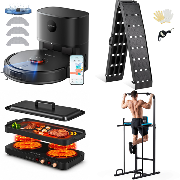 Source photograph for Pallet – Mixed Appliances – Robot Vacuums, Induction Hob, Air Fryer Oven, Ice Maker