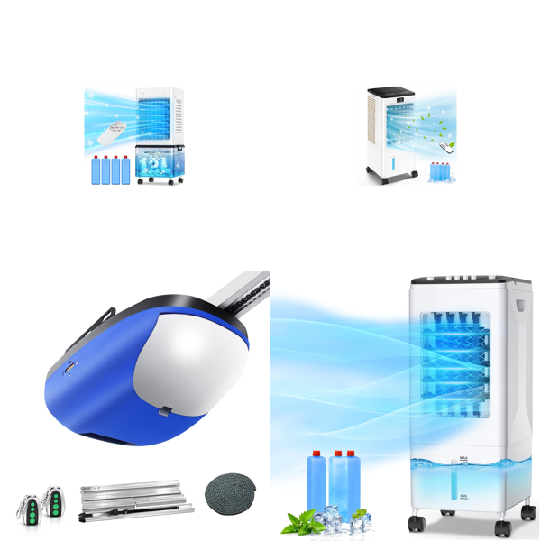Source photograph for Pallet – Cooling & Home – Portable Air Conditioners, Air Coolers, Ice Containers, Ceiling Fan
