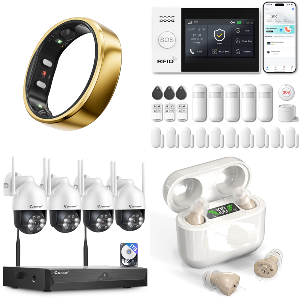 Source photograph for Pallet – Electronics & Security – Smart Rings, Security Cameras, Alarm Systems, Hearing Amplifiers, Portable Coolers