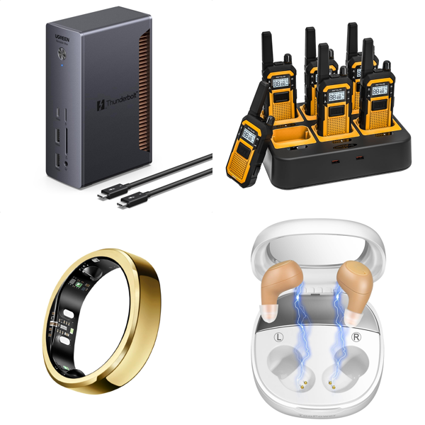 Source photograph for Pallet – Electronics – Docking Stations, Smart Rings, Walkie-Talkies, Hearing Amplifiers, Car Stereos