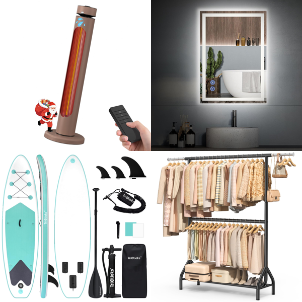Source photograph for Pallet – Home, Garden, Furnishings – Patio Heaters, Paddleboards, Mirrors, Clothing Rails, TV Stands, Fence Panels