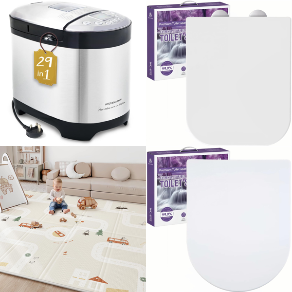 Source photograph for Pallet – Kitchen, Baby Products – Bread Makers, Baby Play Mats, Toilet Seats