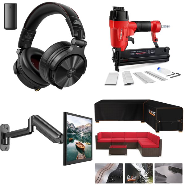 Source photograph for Pallet – Electronics & Tools – DJ Headphones, Monitor Mounts, Nailer Stapler, Brake Caliper