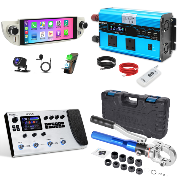 Source photograph for Pallet – Electronics, Tools – Car Stereos, Inverters, Chargers, Cameras, Laminators, Grinders