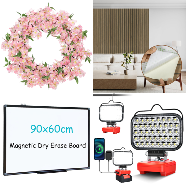 Source photograph for Pallet – Home Decor & Work Lighting – Artificial Wreaths, Whiteboards, Furniture Wrap, Work Light