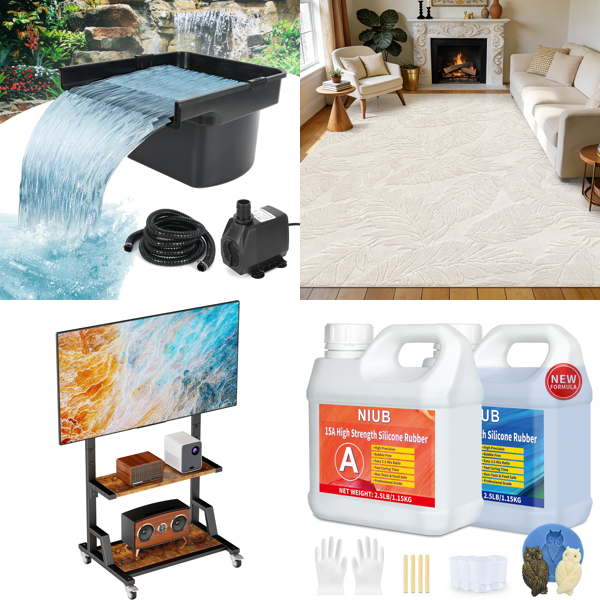 Source photograph for Pallet – Mixed Home & Garden Goods – Pond Filters, TV Stands, Rugs, Raised Beds, Kitchen Accessories