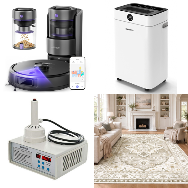 Source photograph for Pallet – Household Appliances – Robot Vacuums, Dehumidifier, Vacuum Cleaner, Fryer, Projector