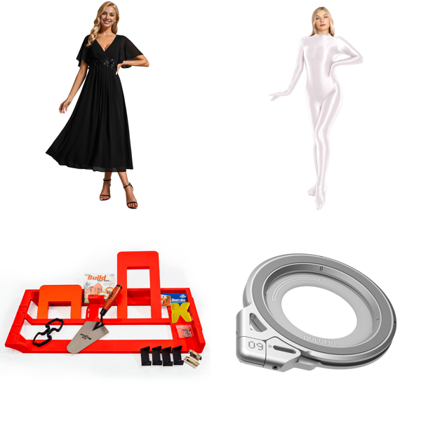 Source photograph for Pallet – Mixed Goods – Women's Dresses, Swimsuits, Building Tools, Phone Accessories, Car Parts