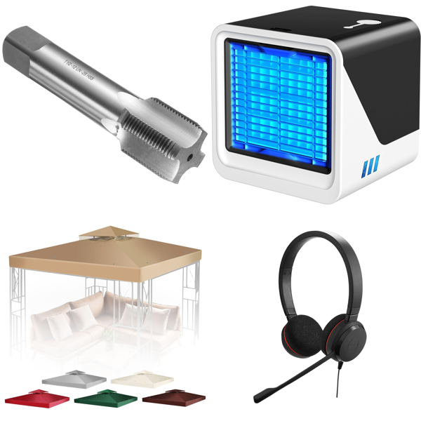 Source photograph for Pallet – Cooling, Electronics, Garden Equipment – Portable Air Coolers, Wireless Chargers, Headsets, Irrigation Systems
