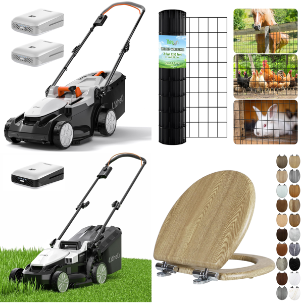 Source photograph for Pallet – Garden Equipment & Sanitaryware – Lawnmowers, Garden Wire Mesh, Wooden Toilet Seats