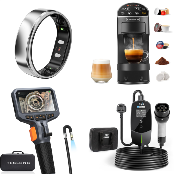 Source photograph for Pallet – Electronics & Appliances – Smart Rings, Coffee Machines, Charging Cables, Network Switches, Endoscopes