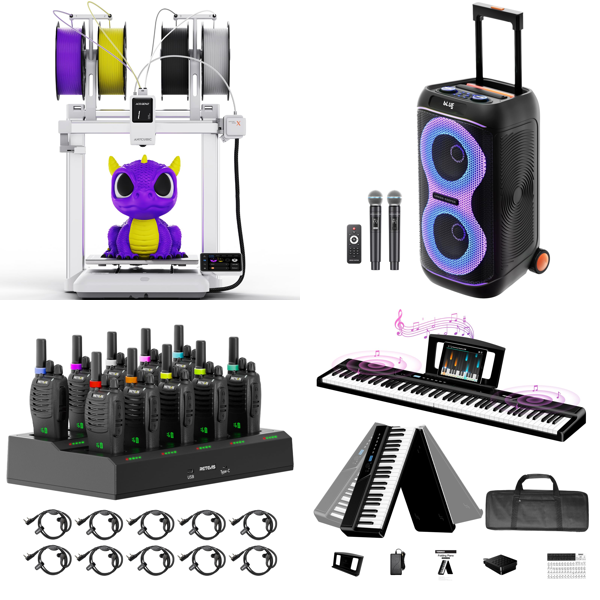 Source photograph for Pallet – Electronics & Appliances – 3D Printers, Karaoke Systems, Digital Pianos, Televisions, Air Fryers