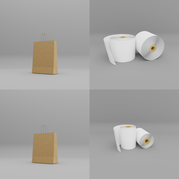 Source photograph for Pallet – Office Supplies – Paper Carrier Bags, Thermal Till Rolls