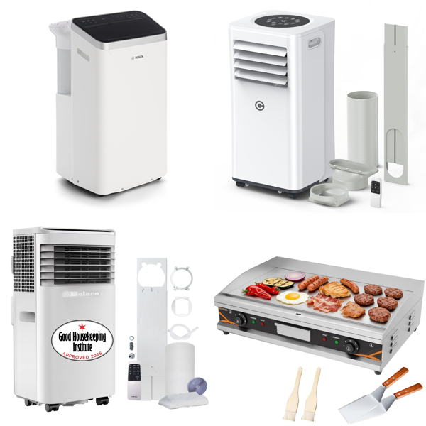 Source photograph for Pallet – Climate Equipment – Portable Air Conditioners, Electric Griddle, Air Compressor