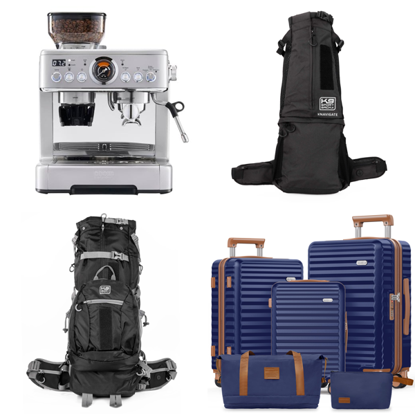 Source photograph for Pallet – Home Appliances & Accessories – Coffee Machines, Dog Backpacks, Suitcases, Electric Grills, Food Dehydrators