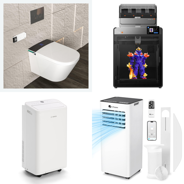 Source photograph for Pallet – Electronics & Appliances – Smart Toilet, Portable Air Conditioners, 3D Printer, Full-Length Mirrors