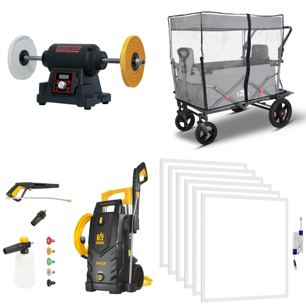 Source photograph for Pallet – Mixed Goods – Espresso Machines, Pressure Washer, Suitcase, Raised Garden Bed