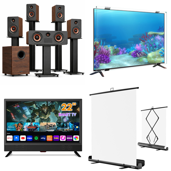 Source photograph for Pallet – Electronics & Home Appliances – Soundbar, Televisions, Screen Protector, Green Screen, Food Processors, Toilet Seats