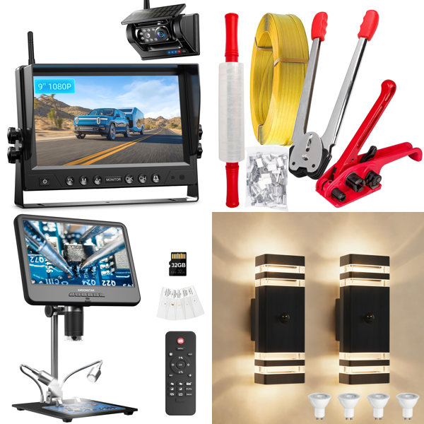 Source photograph for Pallet – Mixed Technology – Reversing Cameras, Microscopes, Impact Wrenches, Metal Detectors, LED Lights