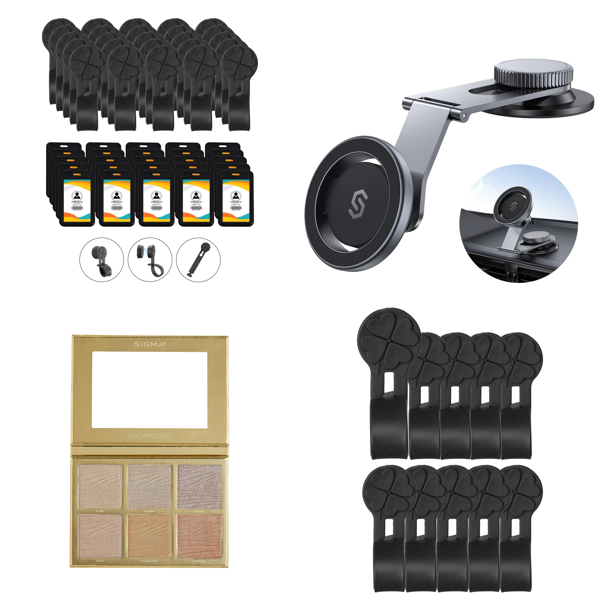 Source photograph for Pallet – Mixed Goods – Name Badge Holders, Highlighter Palettes, Phone Mounts, Sofa Covers