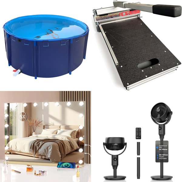 Source photograph for Pallet – Garden & Home – Above-Ground Pool, Garden Fencing, Pedestal Fans, Floor Cutters, Hedge Trimmers