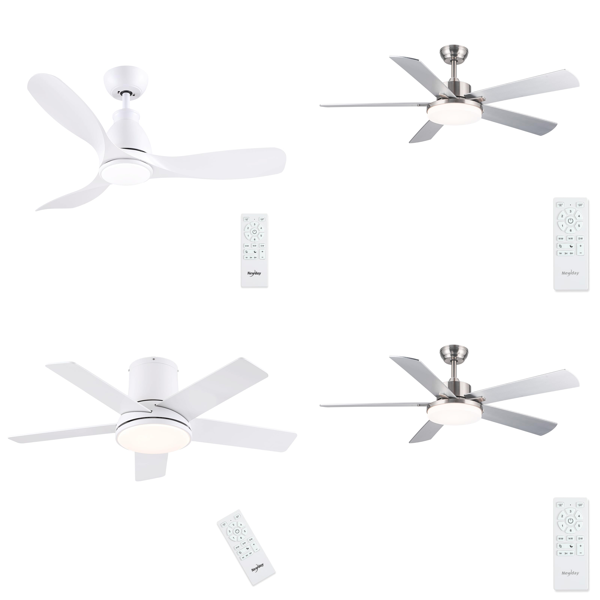 Source photograph for Pallet – Ceiling Fans – White, Silver Fans, LED Lighting, Remote Controls