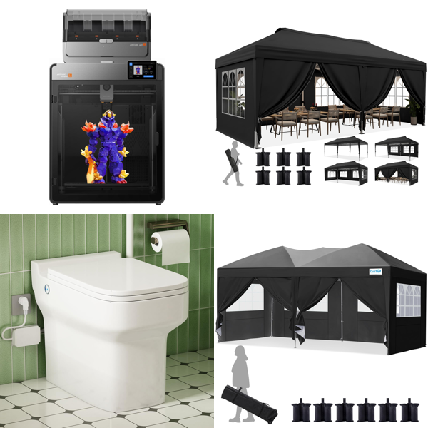 Source photograph for Pallet – Mixed Goods – 3D Printer, Gazebos, Upflush Toilet, Gabion Cages, Dog Playpens