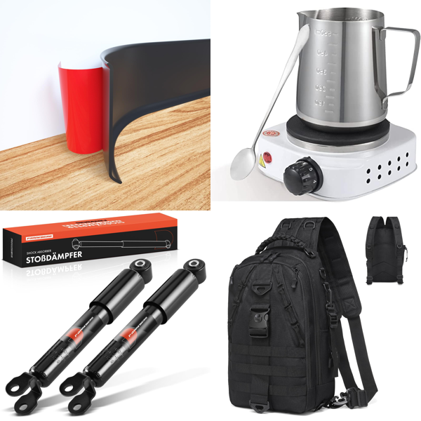 Source photograph for Pallet – Mixed Goods – LED Face Mask, Car Shock Absorbers, Candle Kit, Fishing Backpack, Protective Covers