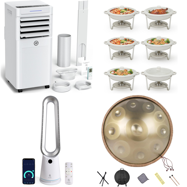 Source photograph for Pallet – Mixed Home Goods – Air Conditioner, Fan, Mirror, Television, Ceiling Fan
