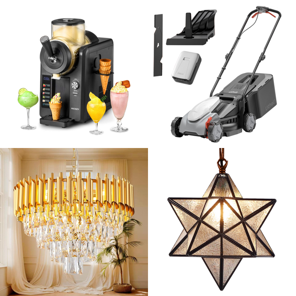 Source photograph for Pallet – Home, Garden, Kitchen – Ice Cream Makers, Light Fixtures, Lawn Mowers, Sinks, Cookware, Vacuum Cleaners