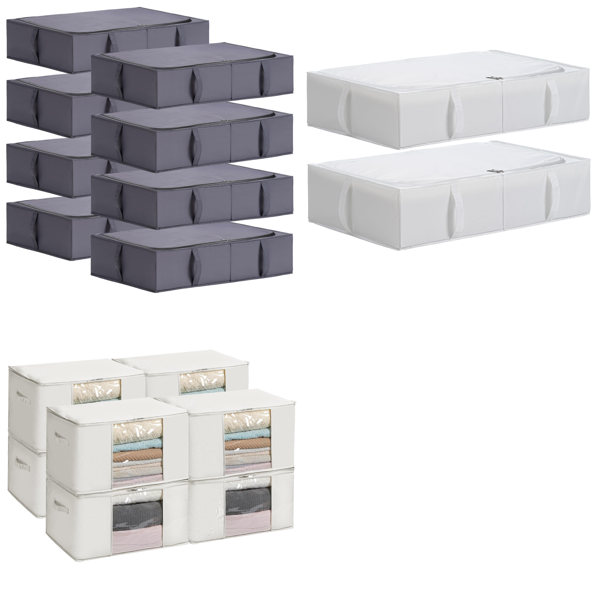 Source photograph for Pallet – Storage Boxes – Collapsible Under-Bed Boxes, Fabric Zip Bags, Clear Windows