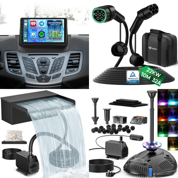Source photograph for Pallet – Mixed Technology & Garden Equipment – Car Radio, Pond Filters, Welding Machine, Security Cameras