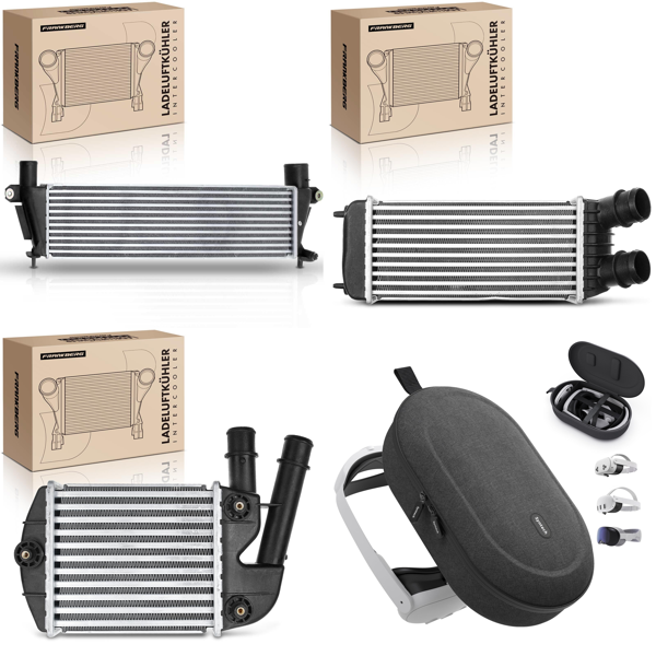 Source photograph for Pallet – Automotive Turbo Parts, VR Accessories – Intercooler Hoses, Hard VR Headset Carrying Case
