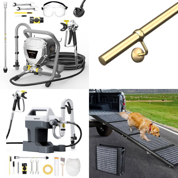 Source photograph for Pallet – Home Equipment – Paint Sprayers, Stair Handrails, Dog Ramps, Rugs, Sofa Covers