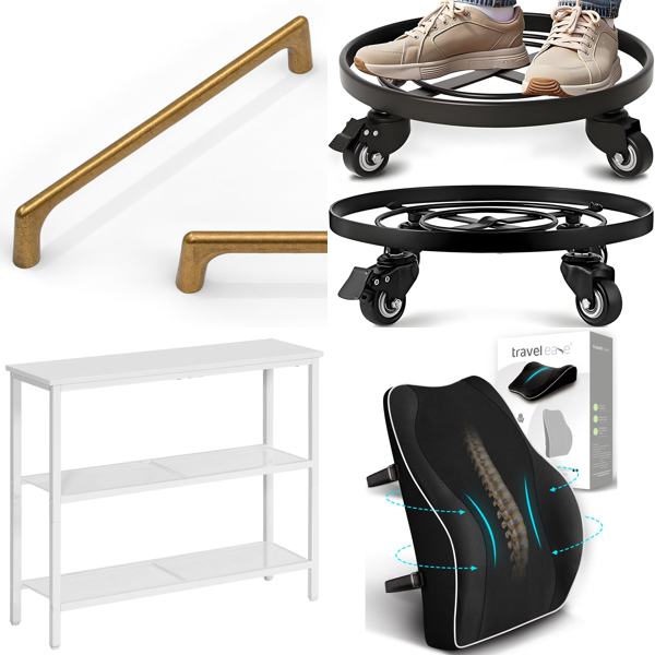 Source photograph for Pallet – Mixed Home & Garden Goods – Cabinet Handles, Console Table, Plant Caddies, Electric Pruning Shears